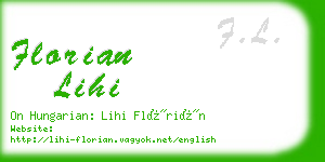 florian lihi business card